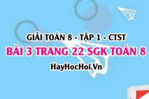 Giải bài 3 trang 22 Toán 8 Tập 1 SGK Chân trời sáng tạo